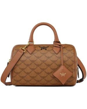 MCM Small Ella Boston Tote Bag - Brown