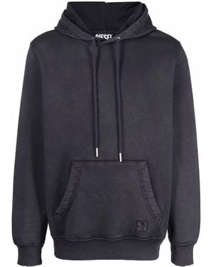 DIESEL Hoodie À Patch Logo - Bleu