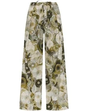 Deha Floral-Print Trousers - White