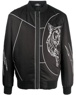 Philipp Plein Tiger Court Edition Bomber Jacket - Black