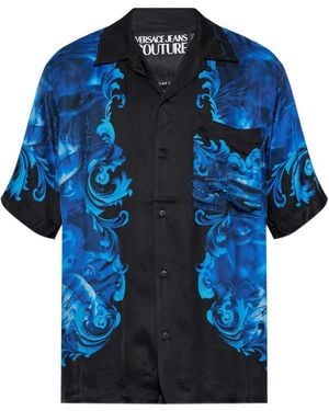 Versace Jeans Couture Graphic-Print Shirt - Blue