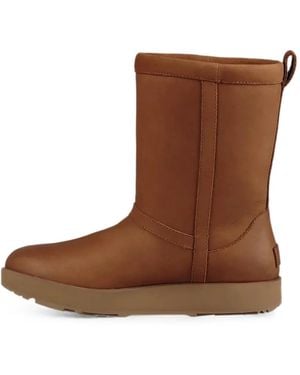 UGG Classic Short Ii Leather Boots - Brown
