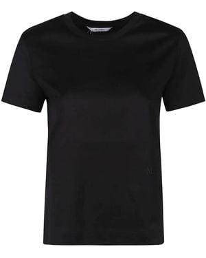 Max Mara Top mit Logo-Stickerei - Schwarz