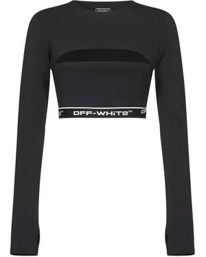 Off-White c/o Virgil Abloh Top A Maniche Lunghe - Nero