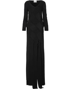 Burberry Woven Panel Dress - Black