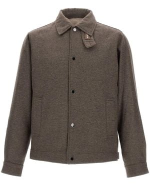 Woolrich Wool Blend Shirt Jacket - Grey