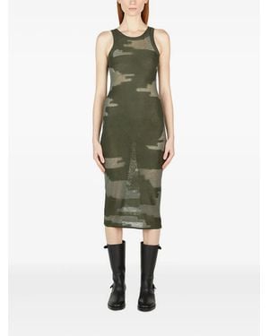 DURAZZI MILANO Abstract-Print Midi Dress - Green