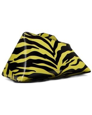 The Attico Zebra-print Clasp Clutch - グリーン