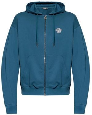 Versace Hoodie Met Rits - Blauw