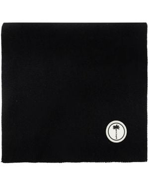 Palm Angels Sciarpa Con Applicazione Logo - Nero