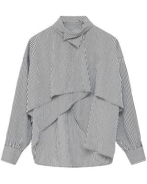 Margaux Lonnberg Bird Striped Top - Grey