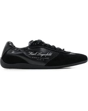 KARL LAGERFELD Altia Panelled Trainers - Black