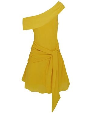 Azeeza Kavari One-Shoulder Mini Dress - Yellow