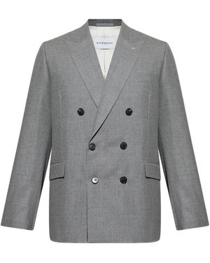Givenchy Double-breasted Wool Blazer - グレー