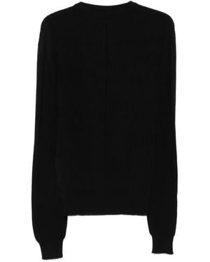 Rick Owens Gerippter Fisherman Pullover - Schwarz