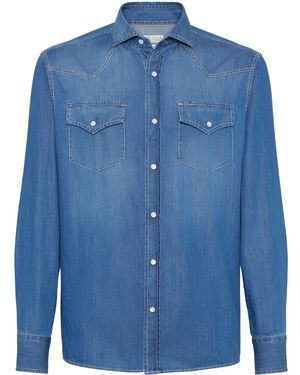 Brunello Cucinelli デニムシャツ - ブルー