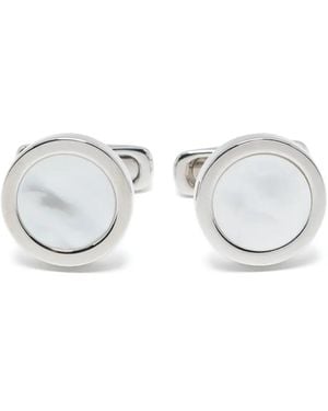 Giorgio Armani Gemelos con logo grabado - Blanco