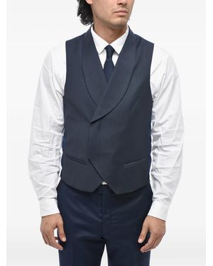 Corneliani Veston Croisé À Col Châle - Blue