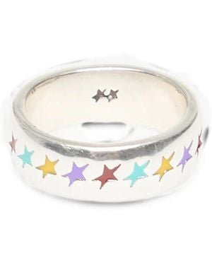 Twojeys Starline Enamelled Ring - White