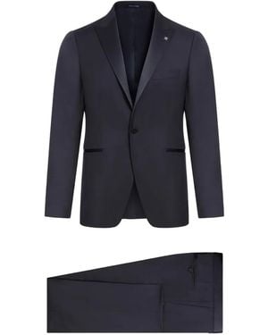 Tagliatore Single-Breasted Wool Suit - Blue