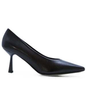 Notabene Emmy 70 Square-Toe Leather Court Shoes - Black