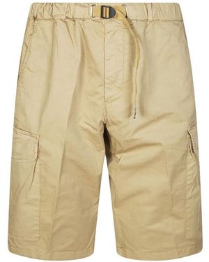 White Sand Belted Cargo Shorts - Natural