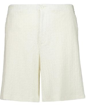 Off-White c/o Virgil Abloh Logo Cotton Shorts - White