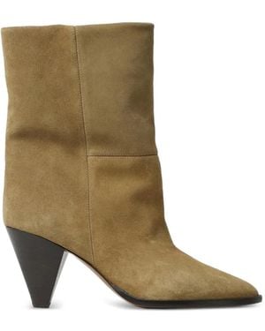 Isabel Marant Rouxa Pointed Ankle Boots - Green