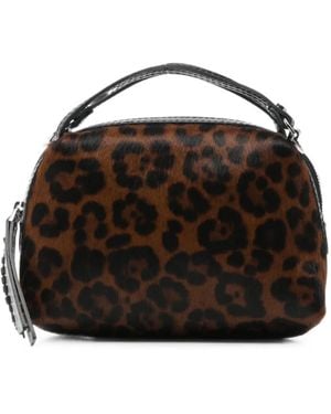Gianni Chiarini Alifa Leopard-Print Tote Bag - Black