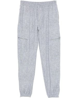Eleventy Mélange-Effect Track Trousers - Blue