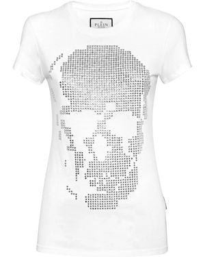 Philipp Plein スタッズトリム Tシャツ - ホワイト