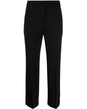 Tory Burch Cropped Wool Tailored Trousers - Black