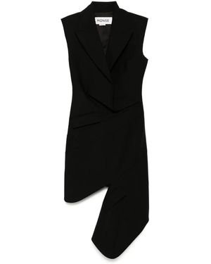 Monse Tailored Asymmetrical-Hem Dress - Black