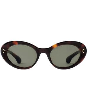 Sporty & Rich Oval-Frame Sunglasses - Brown