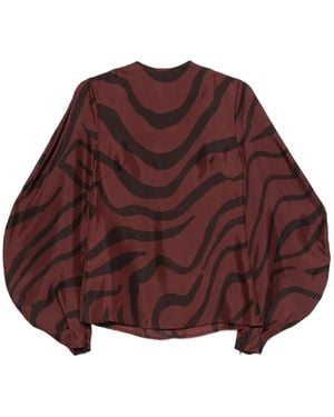 Raquel Diniz Aura Bluse mit Zebra-Print - Rot