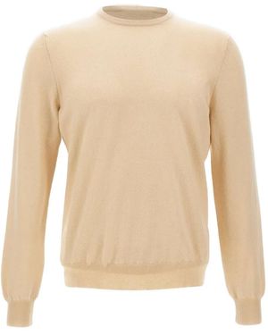 Gran Sasso Crew-Neck Ribbed Sweater - White
