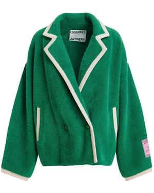 Essentiel Antwerp Kugar Cardigan Mit Shearling-Effekt - Grün