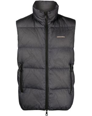 DSquared² Down Filled Padded Gilet - Men's - Polyamide/feather Down/cotton - Grey