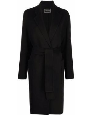 10 Corso Como Belted Single-Breasted Coat - Black