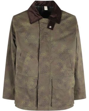 sunflower Corduroy-Collar Camouflage Jacket - Brown