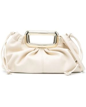 Maje Clutch Met Metallic Handgreep - Naturel