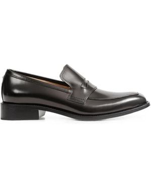 Fendi Polished Leather Loafers - Brown