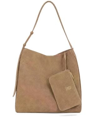 Emme Bolso De Hombro Con Efecto De Ante - Neutro