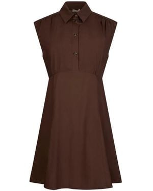 Liu Jo Short Poplin Dress - Brown