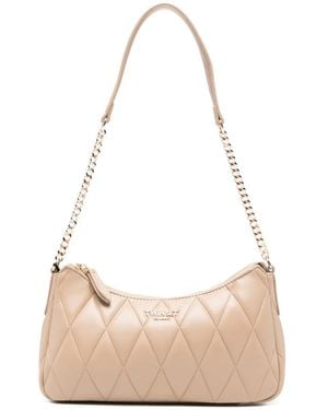 Twinset Quilted Chain Shoulder Bag - Natural