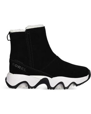 Sorel Kinetic Impact Side-Zip Platform Boots - Black
