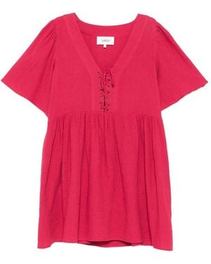 Ba&sh Robe Courte Gardner À Détail De Laçage - Rose
