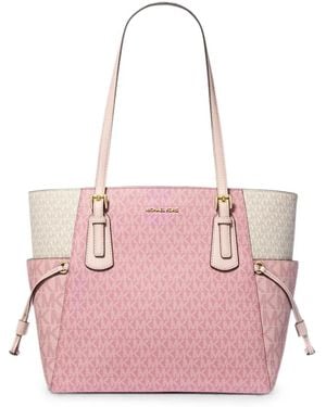 Michael Kors Sac Porté Épaule Colour Block À Motif Monogrammé - Pink