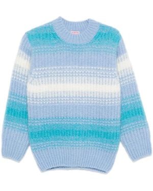 KENZO Striped Crew-Neck Jumper - Blue