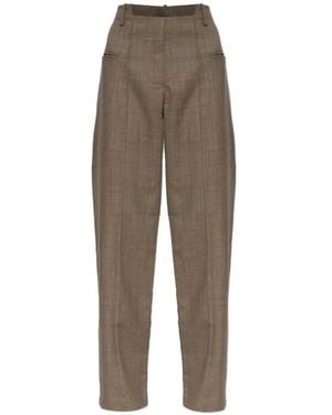 Ganni Creased Tailored Pants - Natural